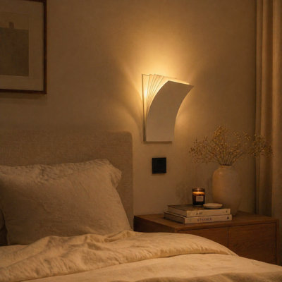 Warm Hardwired Book Page Wall Lamp