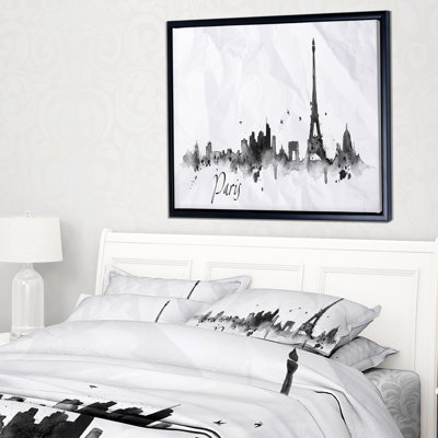 Paysage urbain «Paris with Eiffel Silhouette», peinture