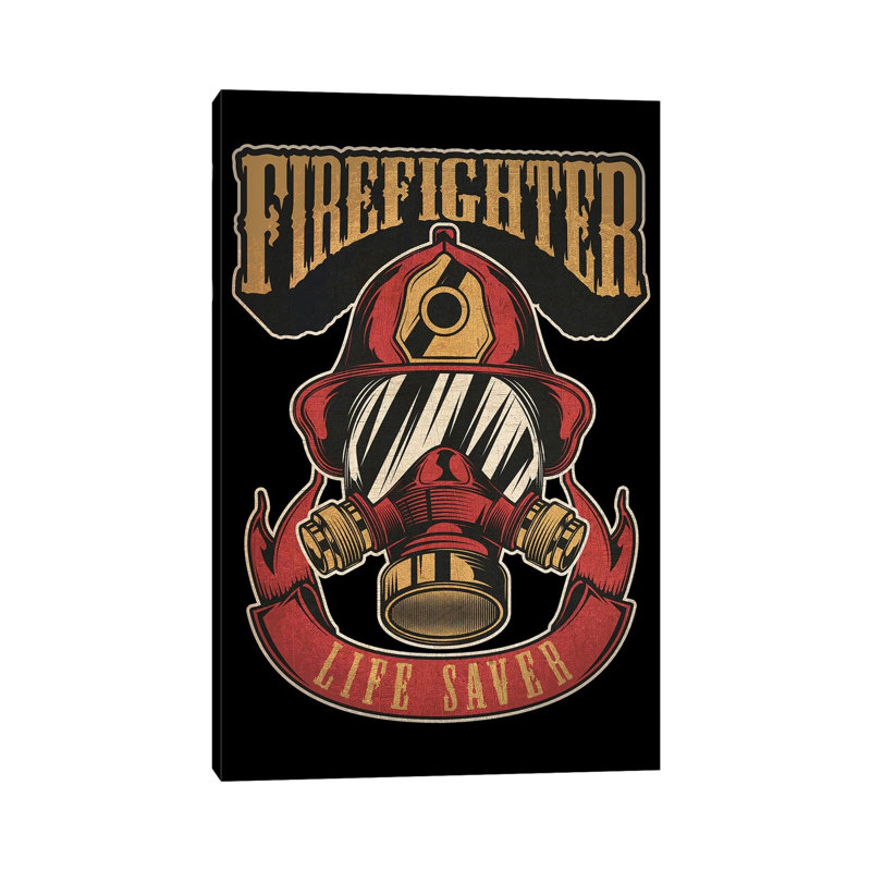 Firefighters IX by Gab Fernando - Wrapped Canvas Gallery-Wrapped Canvas Giclée, 20.32 cm H x 30.48 cm W