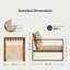 Ensemble de 2 chaises longues d'extérieur en bois avec coussins texturés résistants à l'eau et sièges profonds Loomera