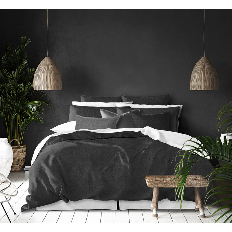 Jupe de lit Aldon, Roi, 15 po, Gris anthracite