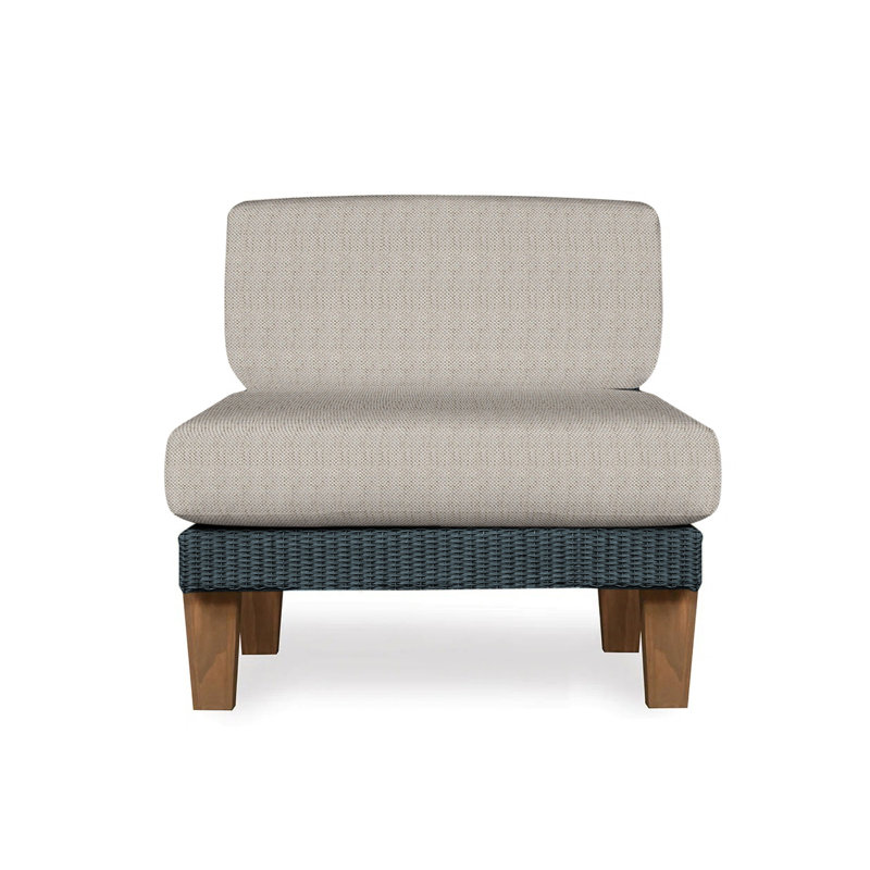 Catalina Outdoor Teak Lounge Chair, Loveboat Mint, Bark