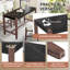Ensemble de salle à manger 5 pièces à hauteur de comptoir avec table en faux marbre et 4 chaises rembourrées-1592012444-1592012447