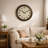Clocks, 16" Round, Wall Clock, Antique Brown, Transitional
