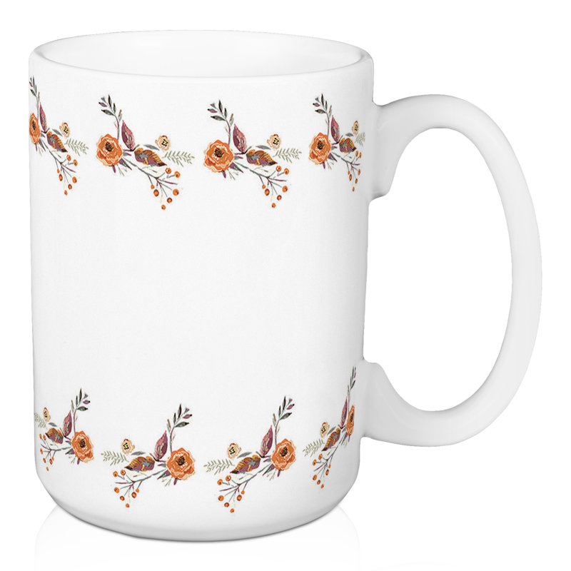Tasse à café à feuilles jaunes Hopp, 21, Récolte florale