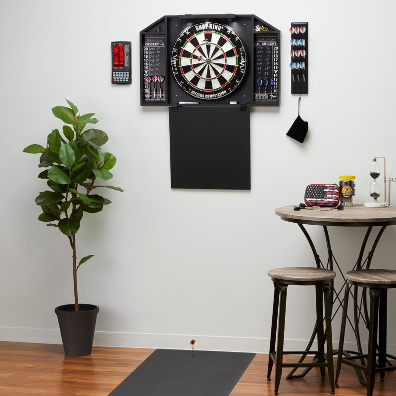Viper Black Dartboard Backboard with Cricket Scoreboards