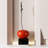 Black+Cherry+White Free Form Glass Steel+Marble Decorative Object