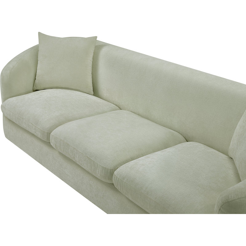 Canapé Penelope Millionder Chenille, Tissu chenille menthe