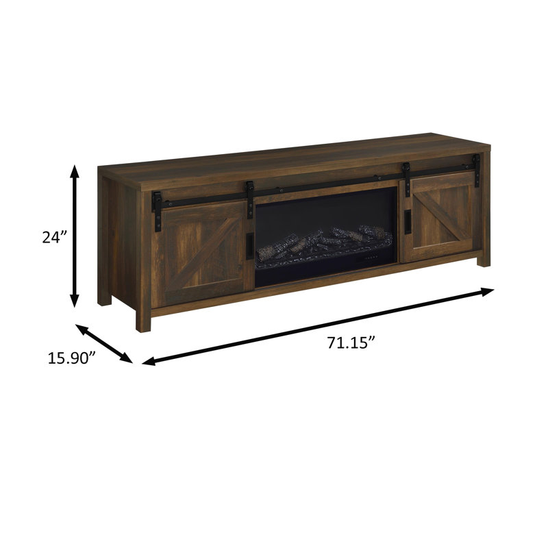 Meuble télé 71,15 po, brun