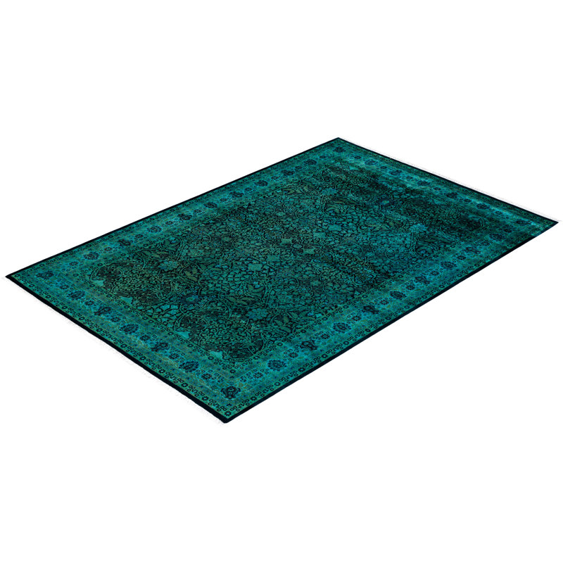 Overyed One-of-a-Kind Rectangle 6'1" X 9'3" Hand Knotted Area Rug