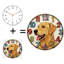 Horloge murale silencieuse en verre trempé de 30 cm, « Magnifique horloge murale décorative Golden Retriever », sans tic-tac, fonctionne avec des piles (piles AA non comprises), décoration artistique pour la maison