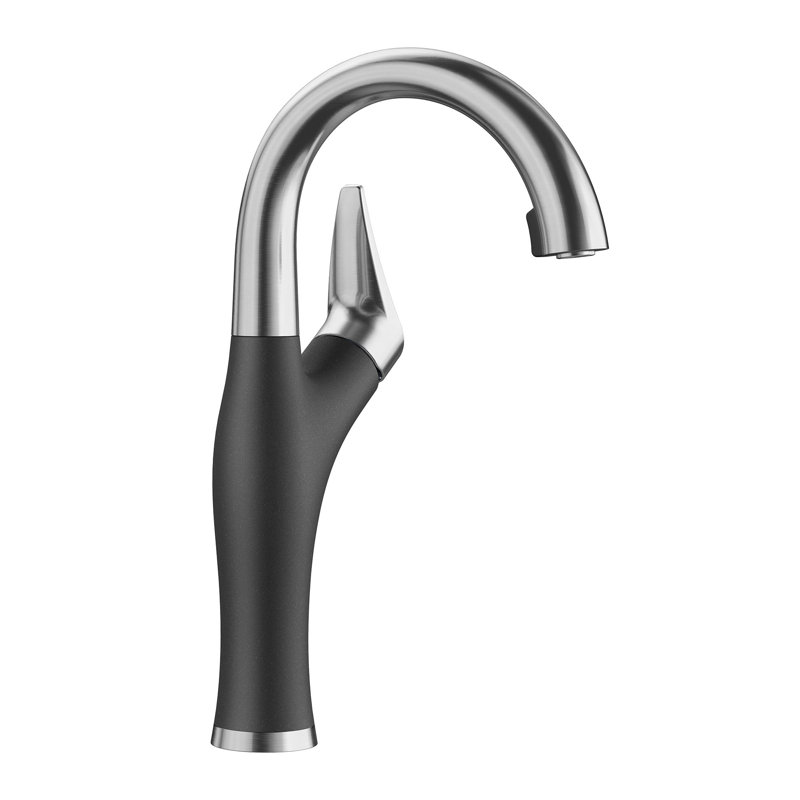 Robinet de bar à double jet Artona - Acier / anthracite, Anthracite, 1,5 gallons par minute