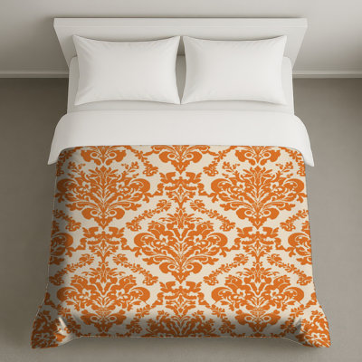 Orange Damask Pattern Duvet Covers