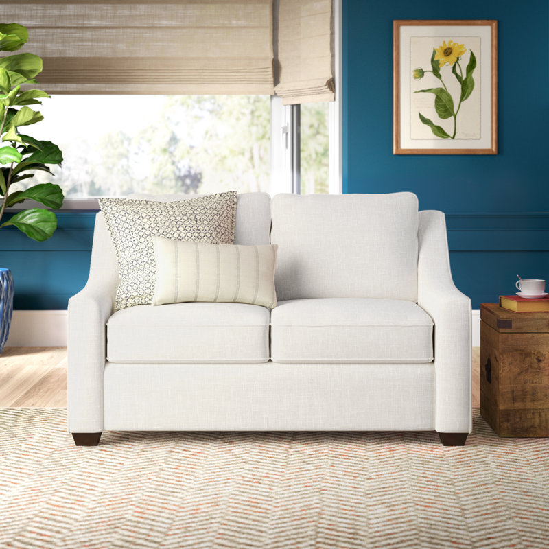 Gemi Upholstered 56.5'' Sofa, Conversation Pearl Basketweave