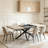 55.11"-70.86"Retro Rectangular Stretch Dining Table-985527823