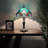 Nioclas Tiffany Table Lamp Green Blue Stained Glass Included LED Bulb Liaison Lamp 19"H*12"W*12"D-876591833