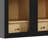  Solid Wood Credenza with Glass Doors & Drawers, Modern Dining Sideboard, Medium Wood Tone
