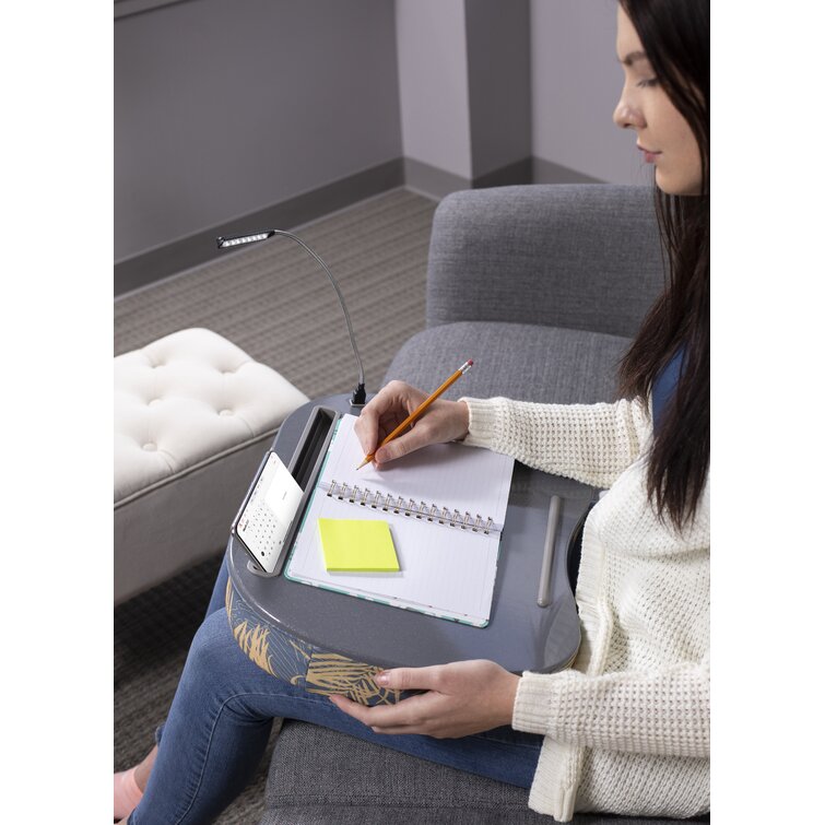 Sofia + Sam Lap Desk for Laptop and Writing with USB Light - Tropical Grey