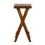 Table d'appoint pliante d'extérieur 26 po en bois d'acacia brun clair