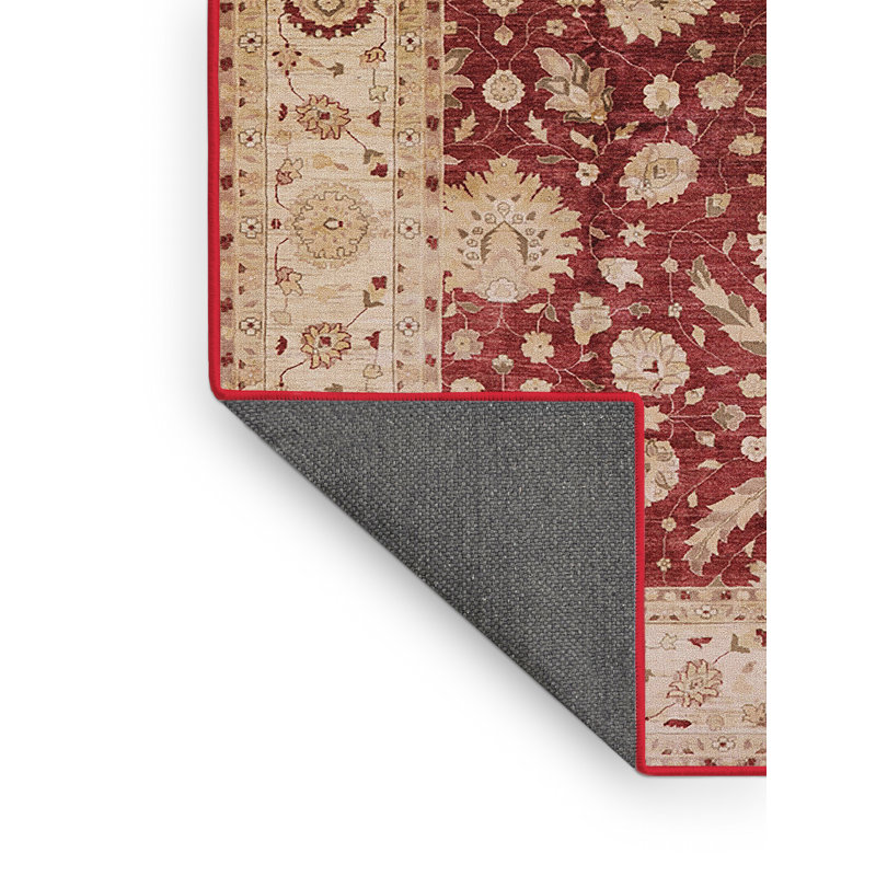 Tapis oriental beige / rouge Dirit, Rectangle 7 pi x 10 pi