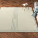 Rectangle Analeya Wool Area Rug with Non-Slip Backing