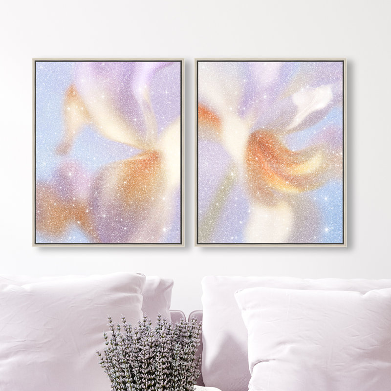 Blurred Venus Set Abstract Canvas Print by Oliver Gal, Black Frame, 16 x 20, 17"H x 21"W, Silver Floater Frame