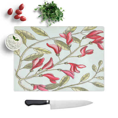 Glass Floral Sorrel Tree by Mark Catesby Chopping Board
