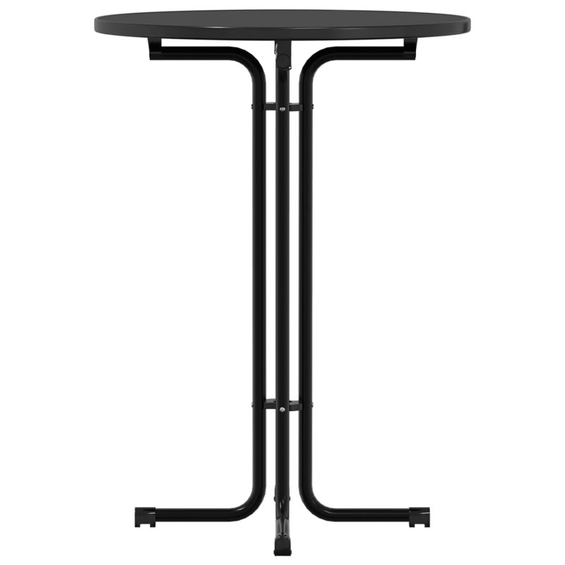 Phelia Bar Table Engineered Wood and Steel, 80cm W x 80cm L, Black
