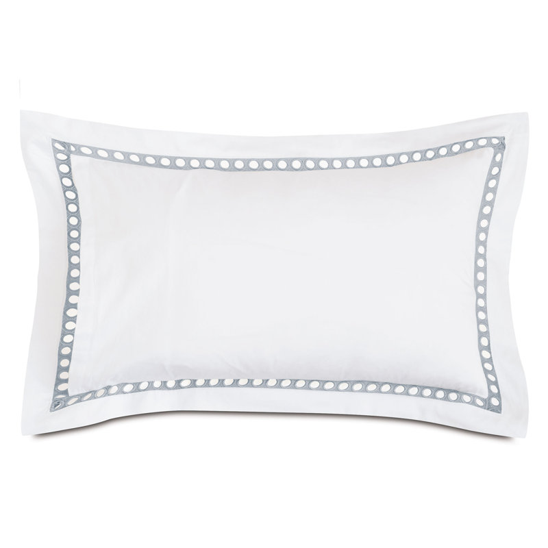Taie décorative en dentelle Celine, Grand, Blanc / argent
