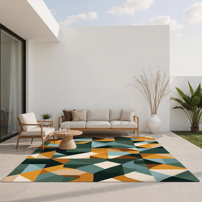 Tapis intérieur et extérieur Fragment Frames, Rectangle 1 pi 6 po x 2 pi 6 po