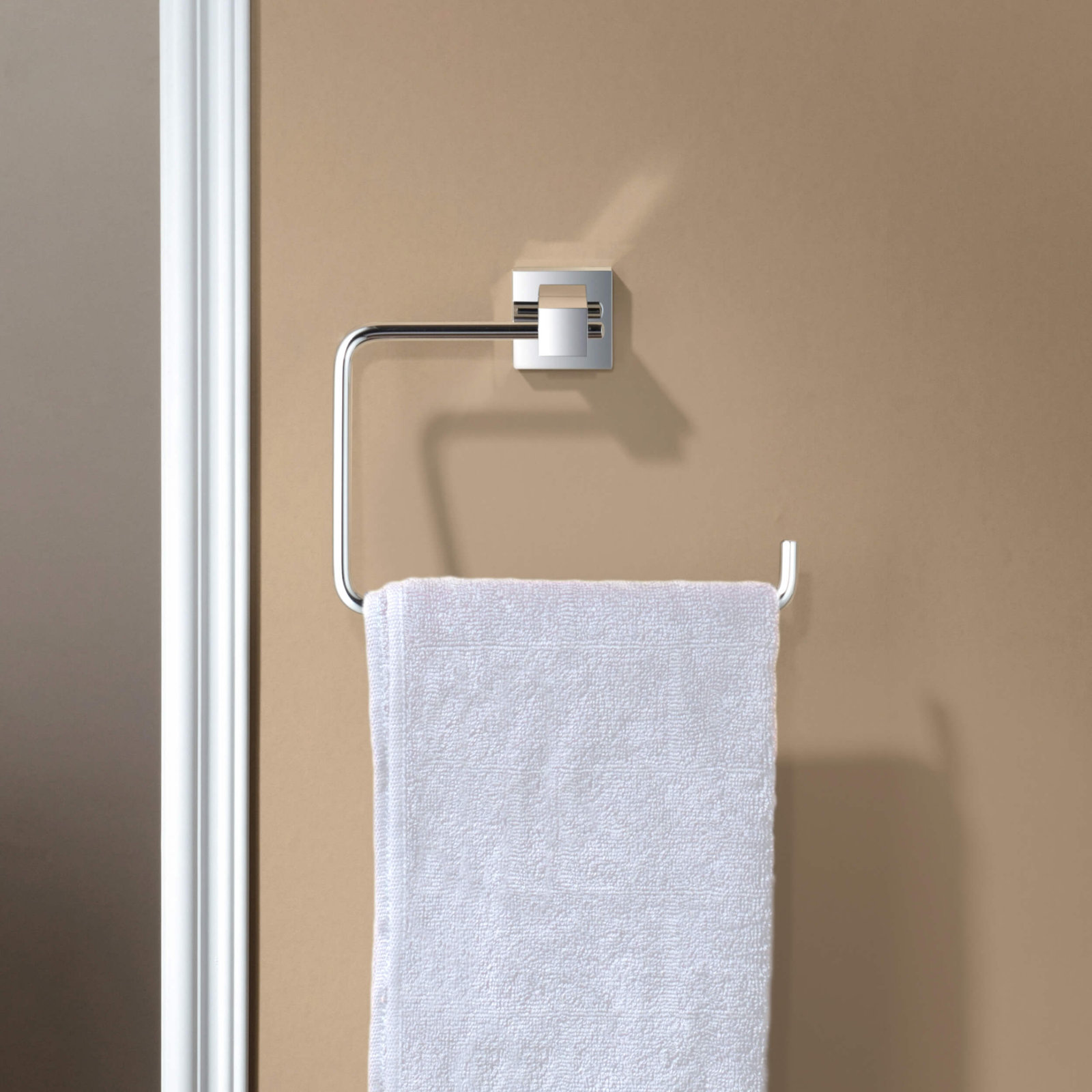Cube 2-Piece Bathroom Hardware Set, Chrome