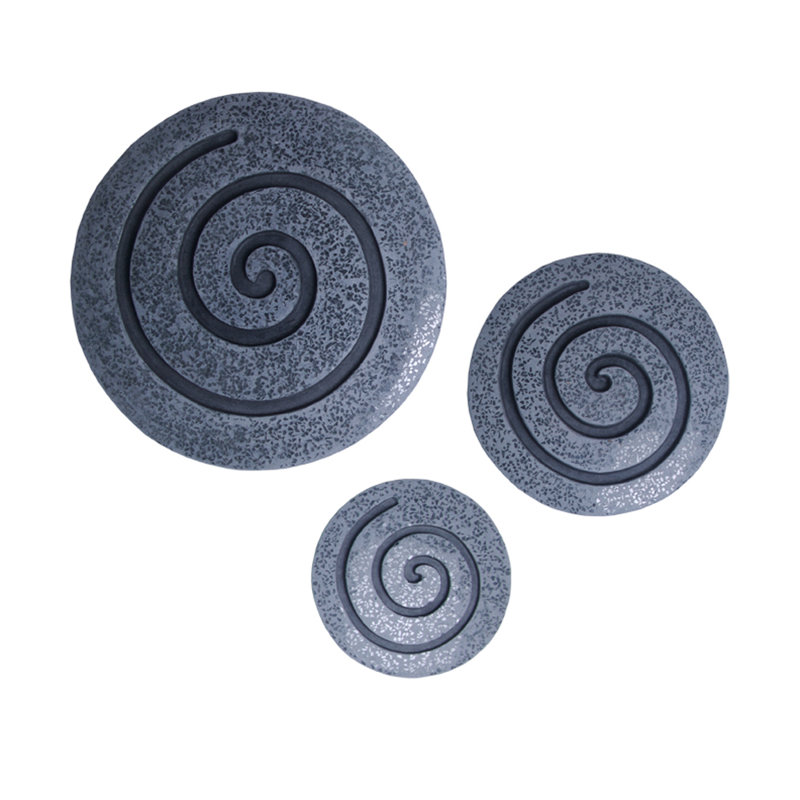 Art mural gris rond en spirale moderne, H 28 po x l 28 po x P 2,5 po