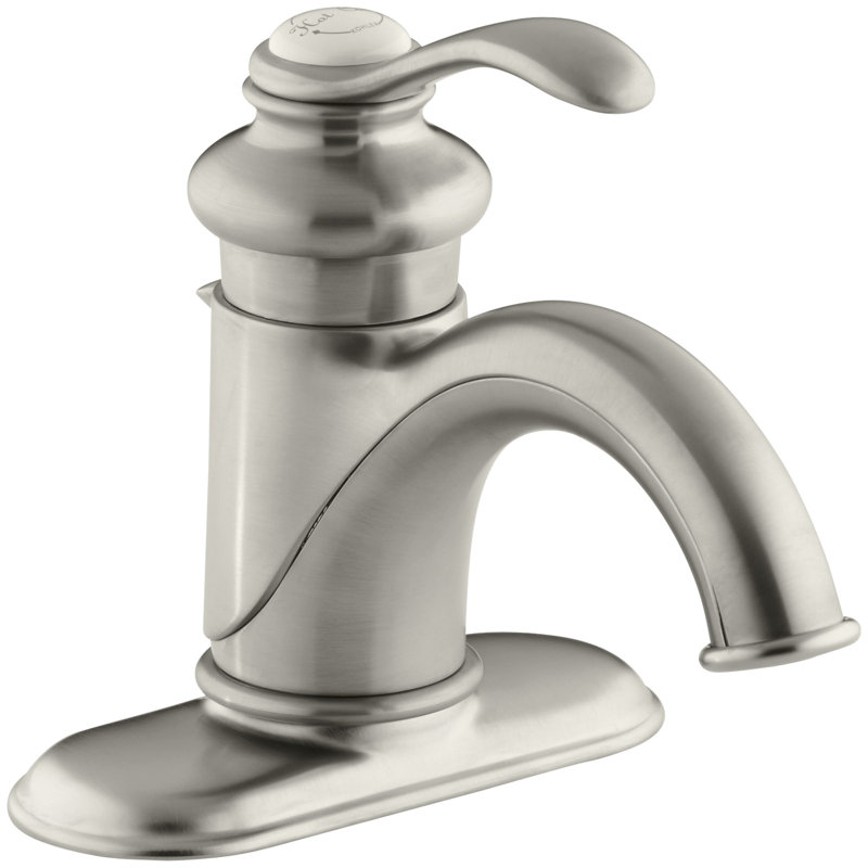 Robinet pour salle de bain Fairfax, Nickel brossé éclatant, Deck Plate Included: Yes