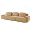 Canapé modulaire surdimensionné en tissu de velours côtelé capitonné moderne avec connexion à boucle, sans assemblage-1572885380-1572885381