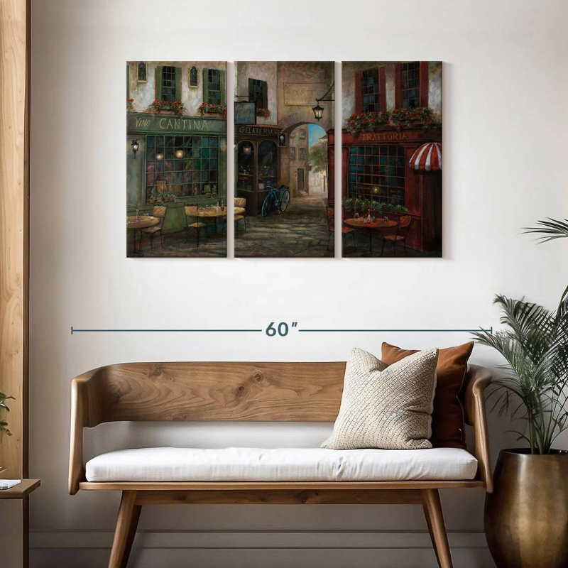 «Courtyard Ambiance I, H 28 po x l 45 po