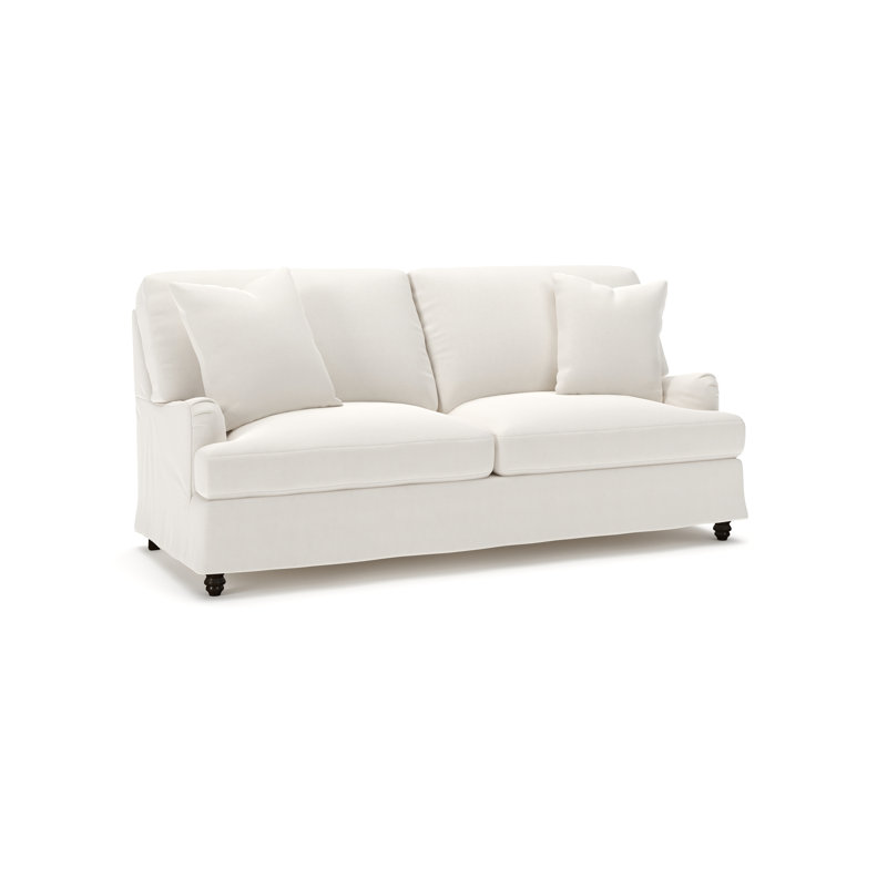 Walters 82'' Sofa, Lena Off White Performance Linen Blend