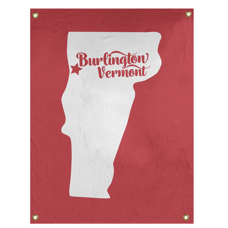 Tapisserie murale vermont burlington, H 80 po x l 59 po, Rouge