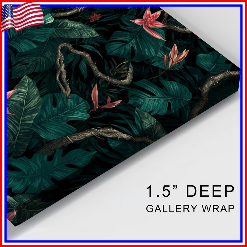 Toile tendue sur toile Lush Tropical, 32 po x 32 po