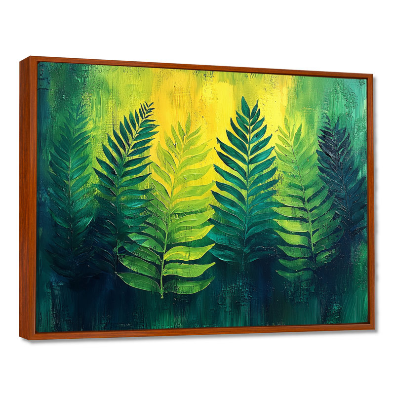 Dometrius - Floral Canvas Art Print, Brun, Impression encadrée flottante, H 24 po x l 32 po
