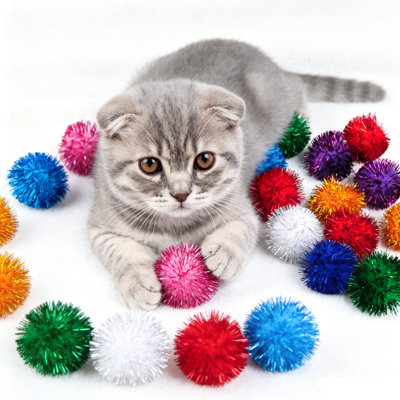 100 pièces de boules de chat interactives
