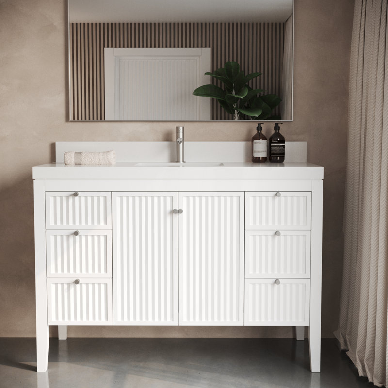 Davo 48in Single Vanity, White