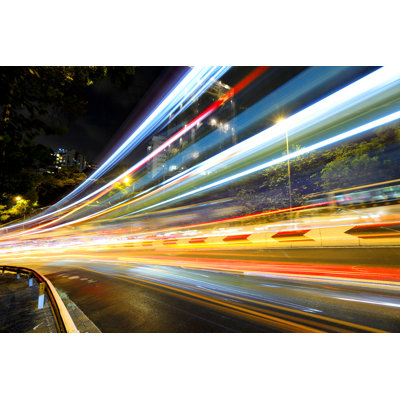 Night Traffic on Highway by Ngkaki