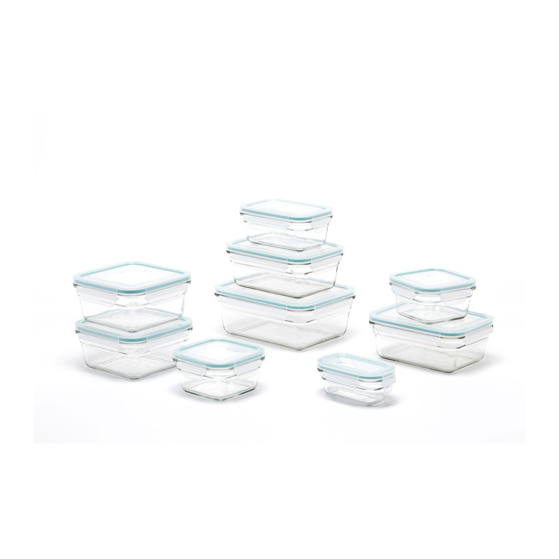 Glass Food Storage - Set of 18 Containers and 18 Lids