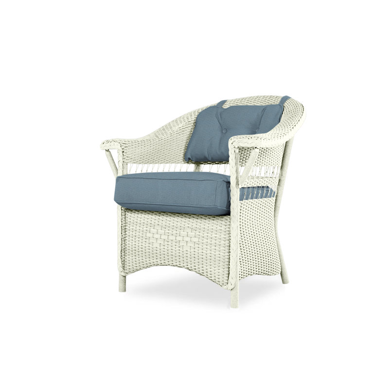 Nantucket Outdoor Dining Armchair, Callen Celadon, Ivory