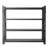 Heavy Duty Metal Adjustable Garage Shelving Unit, 79"W x 75"H, 4-Tier Industrial Storage Rack, Black