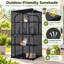 Catio extérieur 61,5 po H 4 niveaux avec 5 portes d'accès, plateformes et toit imperméable