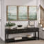 «Minimal Landscape», art organique moderne vert sauge, images murales abstraites simples dans la chambre à coucher, grand ensemble de 3 impressions murales sur toile, 16 x 24 x 3, 24 x 36 x 3-91874881-91874882