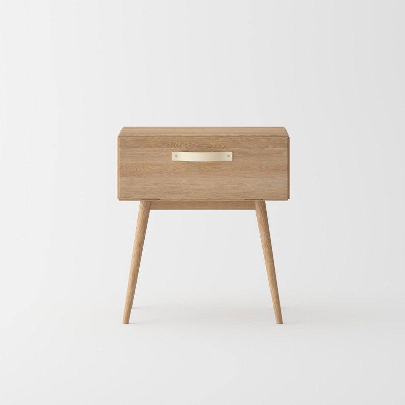 Table de chevet / table de bout Isabella Mid Century - Chêne blanc américain