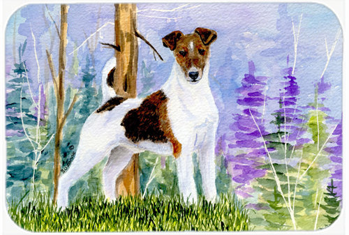 Planche à découper en verre caroline trésors terrier Jack Russell