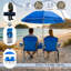 Chaise d'extérieur à double siège avec parasol-132933799